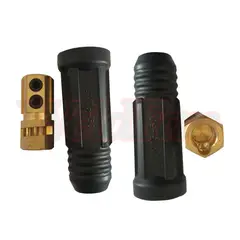 GENERICO - Conector Rápido Hembra 35-50 Color Negro Pack 2und Maquina De Soldar