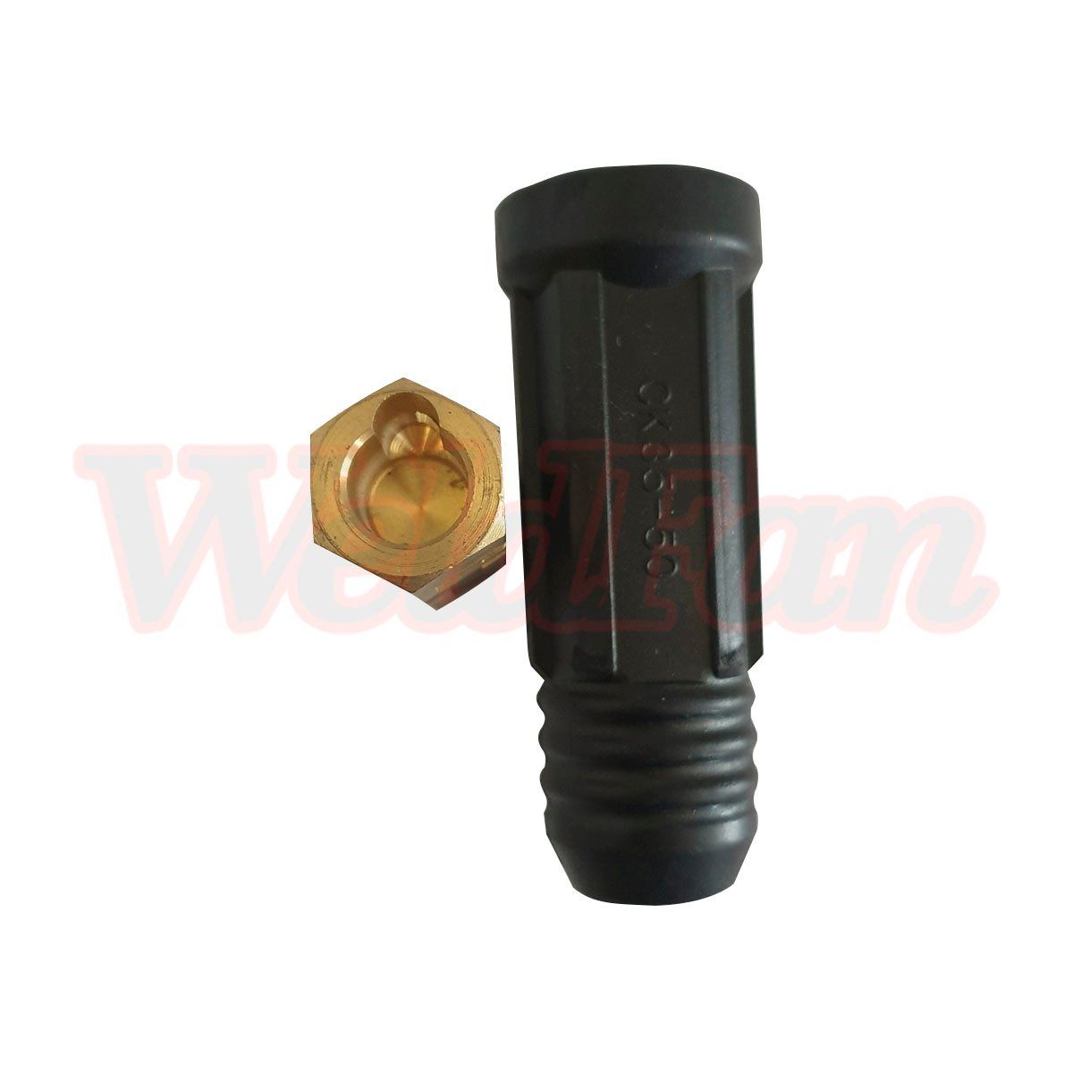 GENERICO - Conector Rápido Hembra 35-50 Color Negro Pack 2und Maquina De Soldar