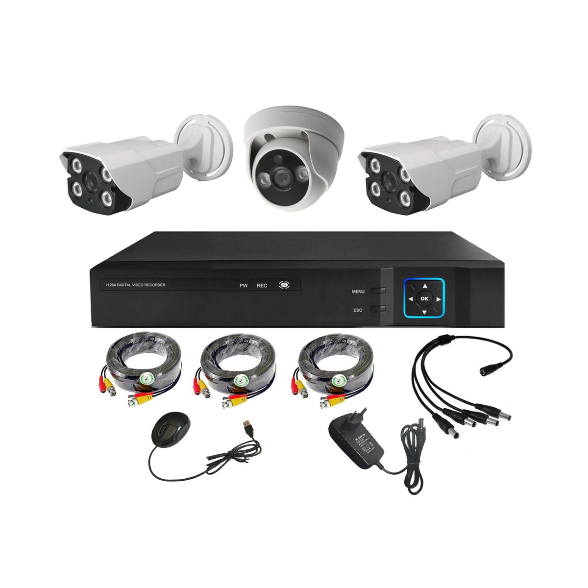 VIPA - Kit Seguridad Mixto 3 Cámaras HD - M33L