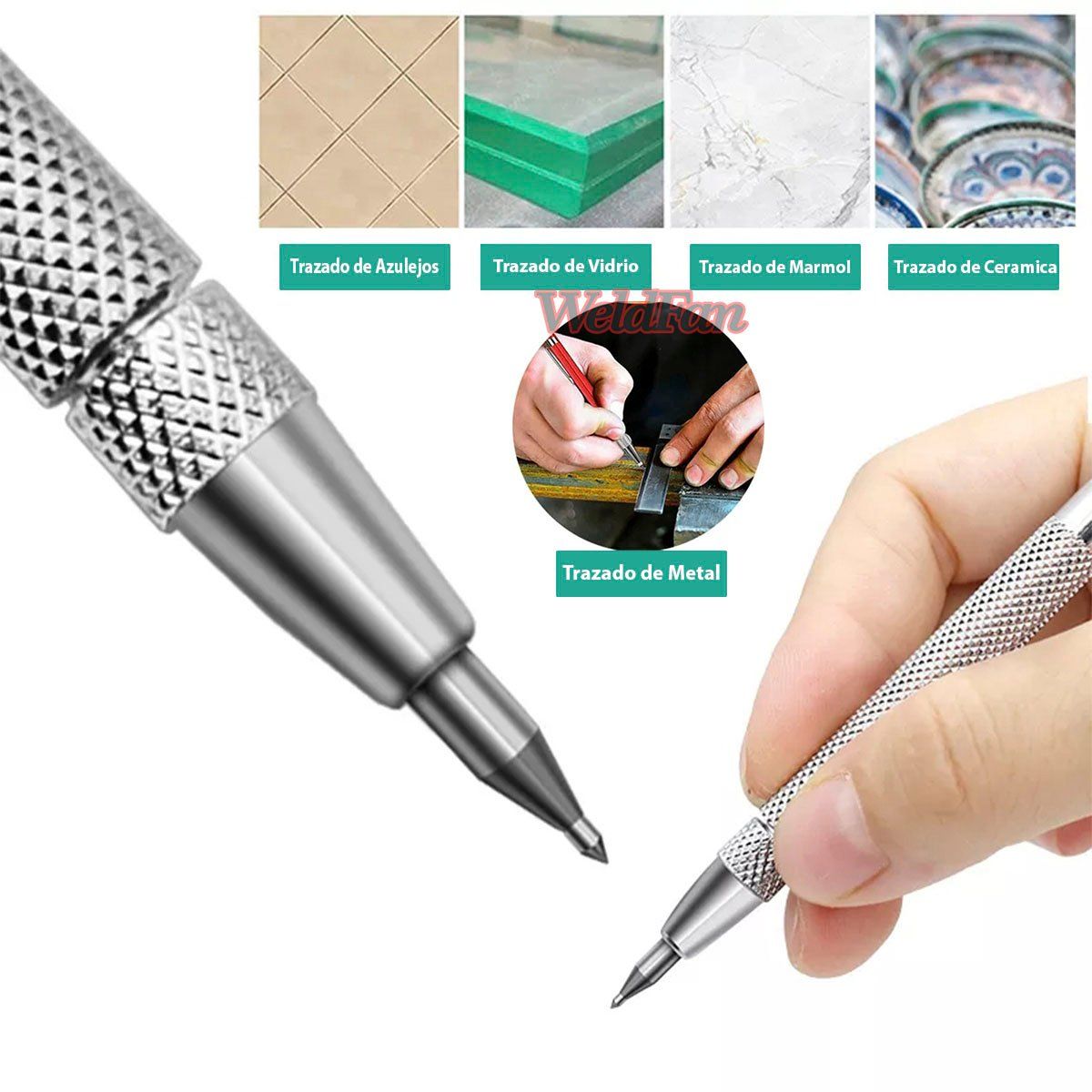 GENERICO - Marcador De Metal Punta De Tungsteno  Marca Metal