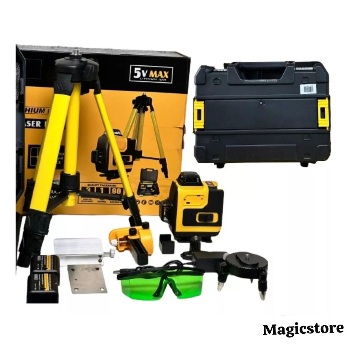 GENERICO - Nivel Laser 16 Líneas Autonivelante Con Trípode 360 4d