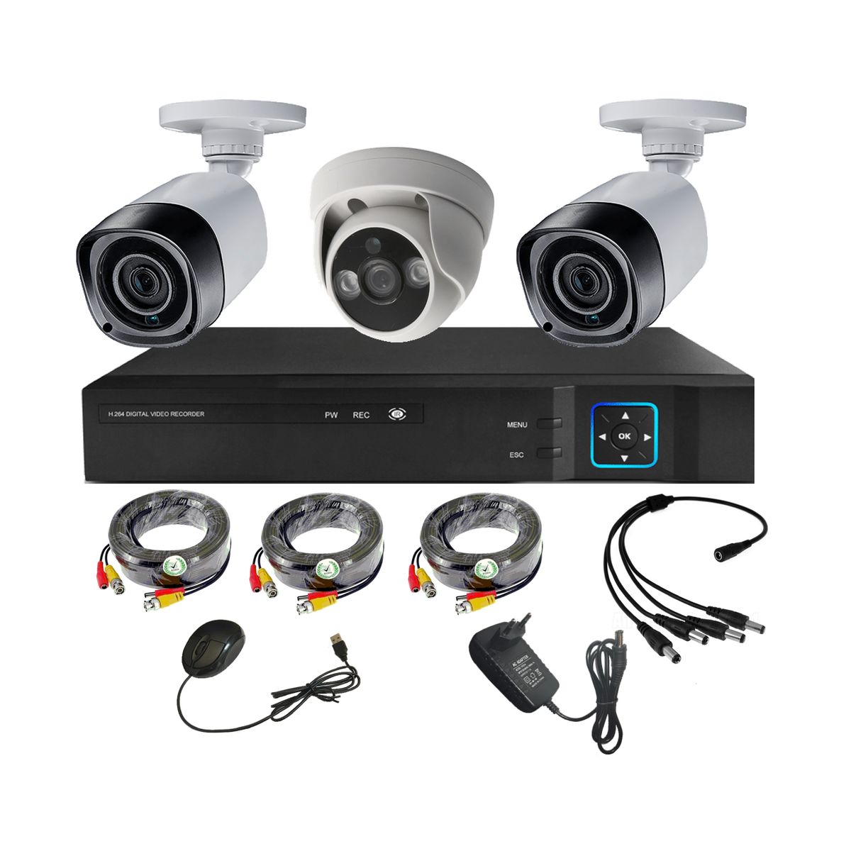 VIPA - Kit Seguridad Mixto 3 Cámaras HD - M35L