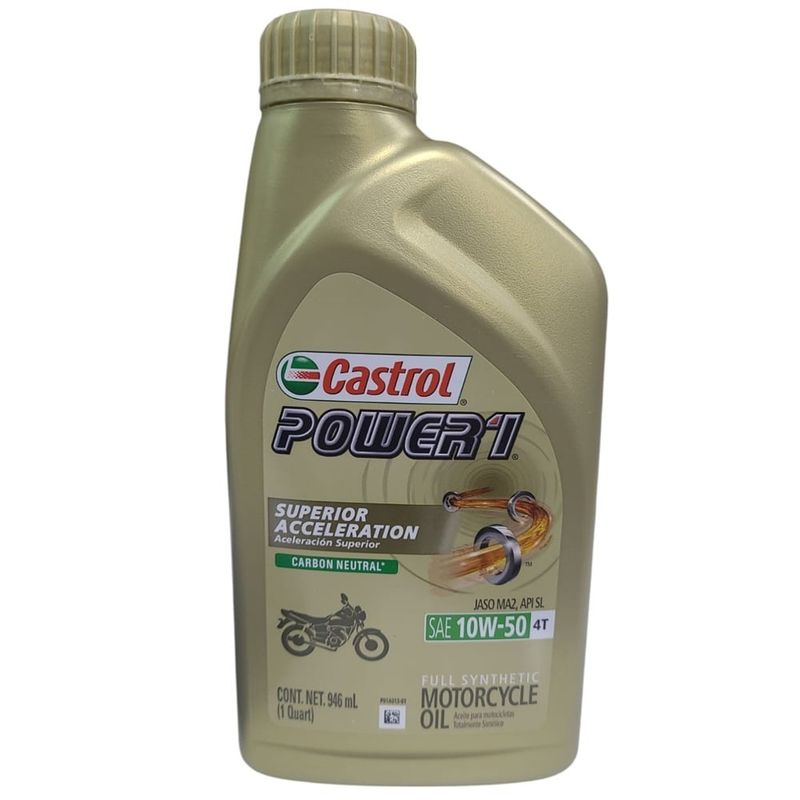 CASTROL - Aceite Moto Castrol 10w 50 Full Sintético 4T