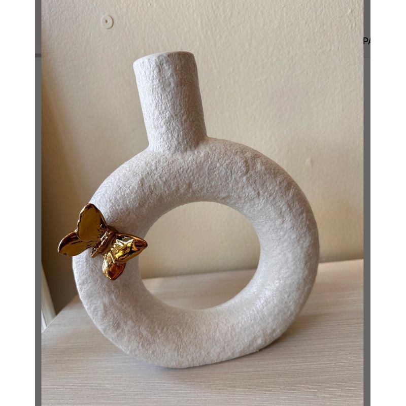 GENERICO - Jarrón Decorativo Estilo Nórdico Blanco