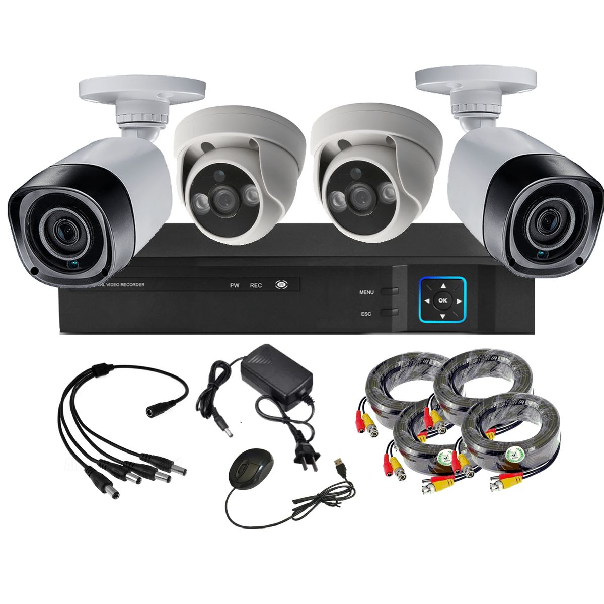 VIPA - Kit Seguridad Mixto 4 Cámaras HD - M43L