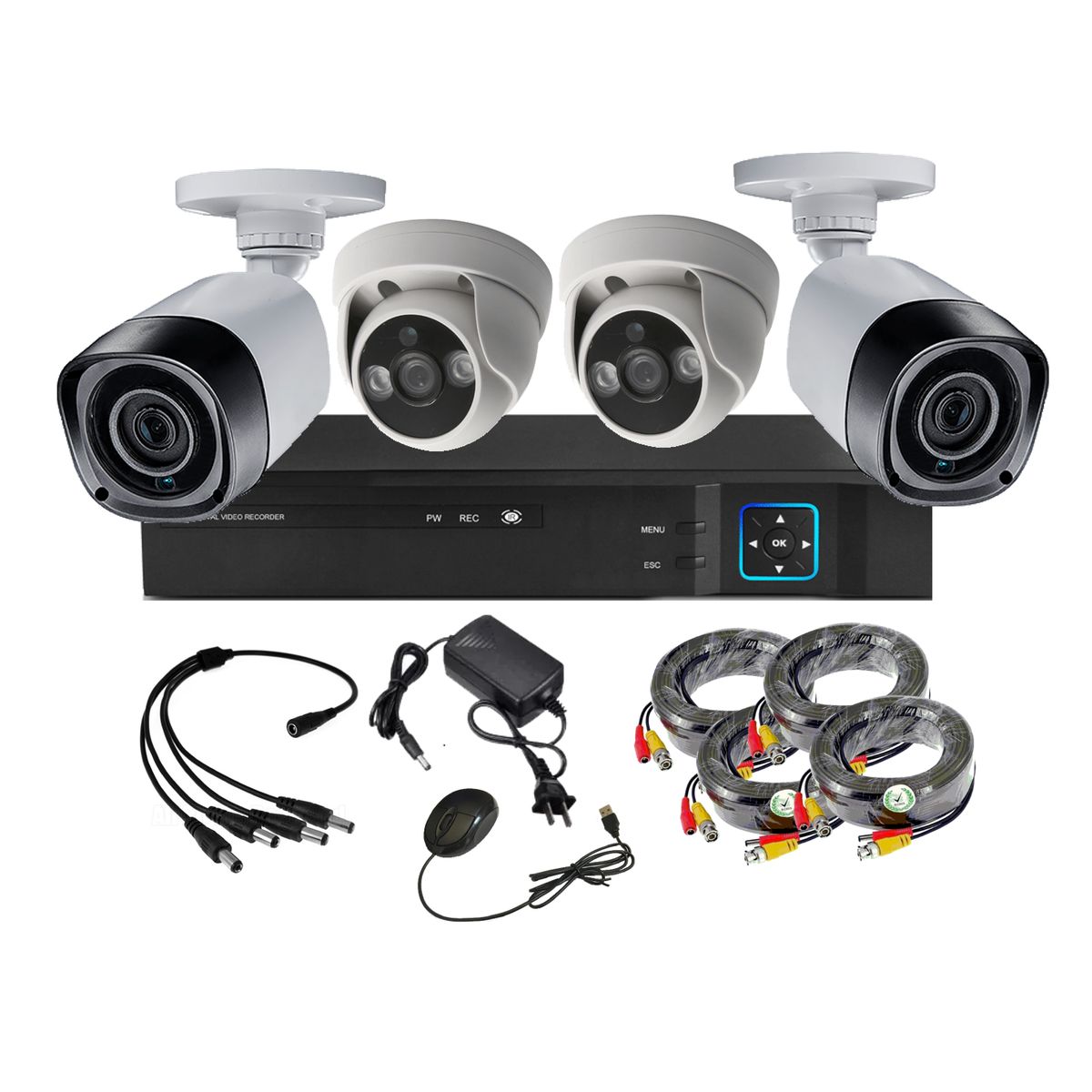 VIPA - Kit Seguridad Mixto 4 Cámaras HD - M43L