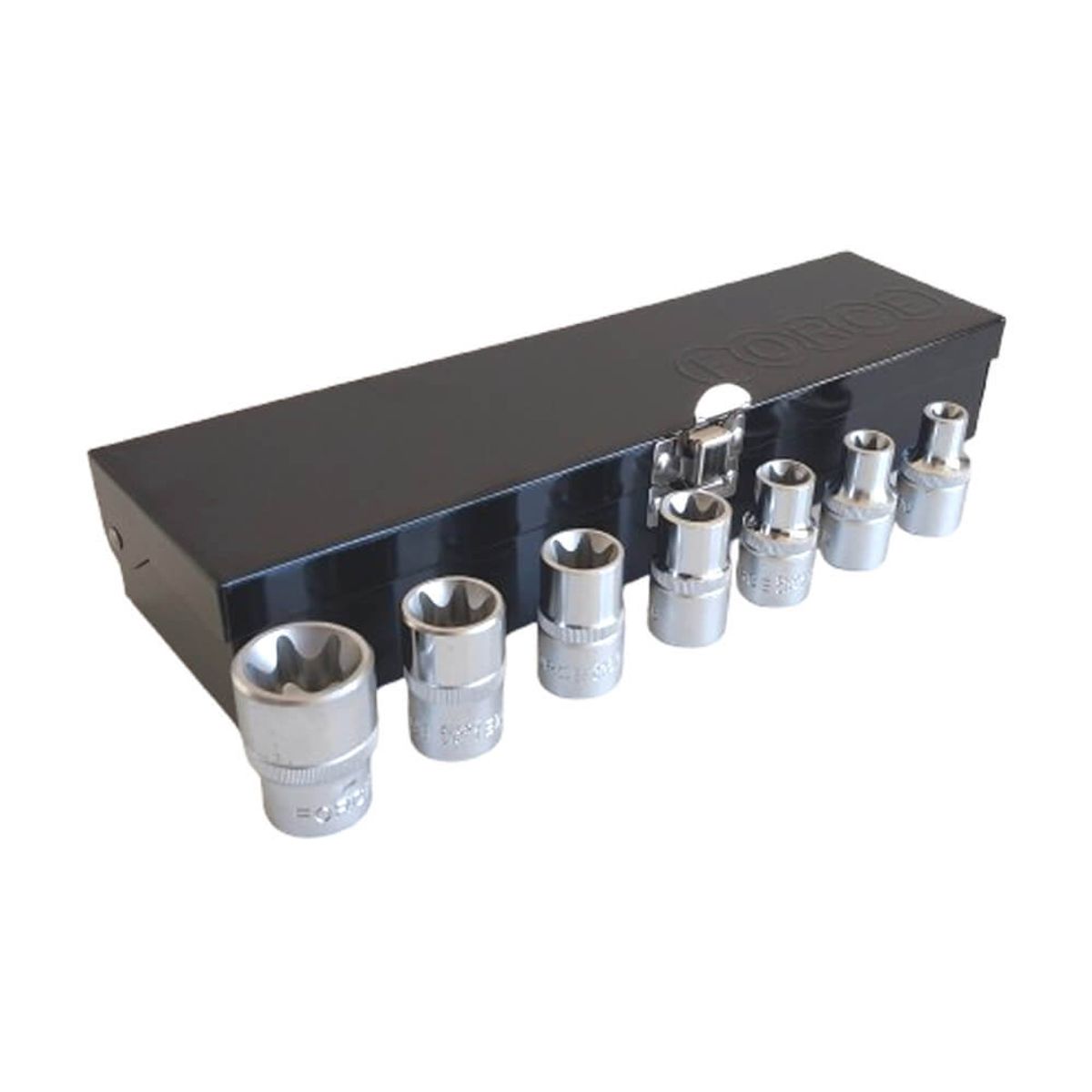 FORCE - Juego Dados Torx Hembra Force 1/2 - E10 a E24 - 7 Piezas