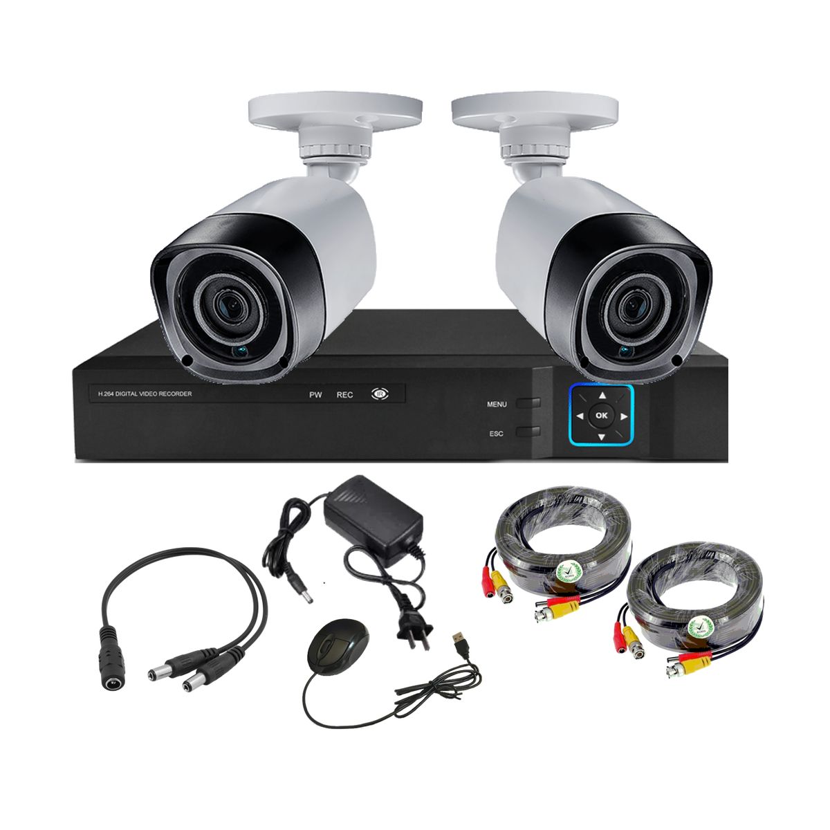 VIPA - Kit Seguridad Exterior HD 2 Cámaras HD - E22L