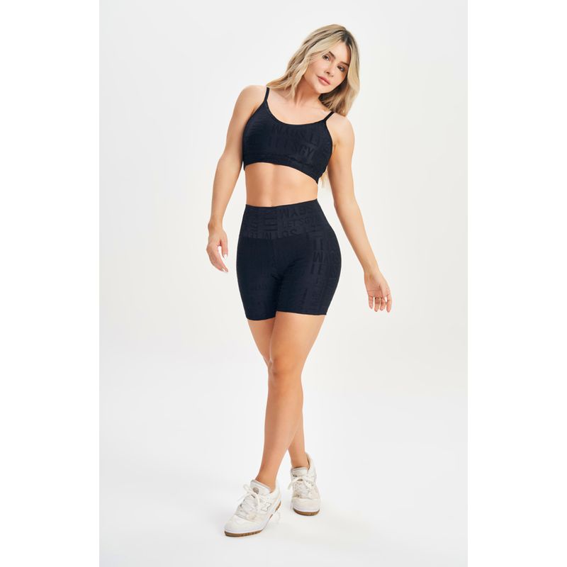 LETSGYM - CONJUNTO DEPORTIVO VELVET NAME SHORT LETSGYM