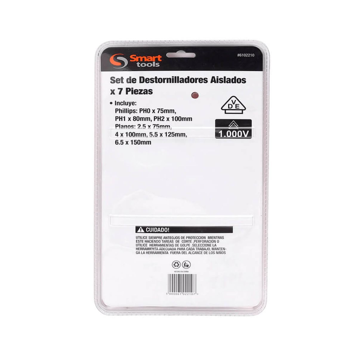 GENERICO - Juego de Destornilladores Aislados Smart Tools - 7 Piezas