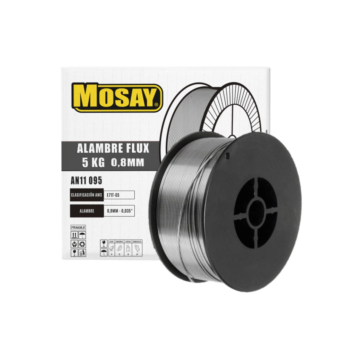 MOSAY - Soldadura Alambre MIG Flux 08mm 5kg MOSAY
