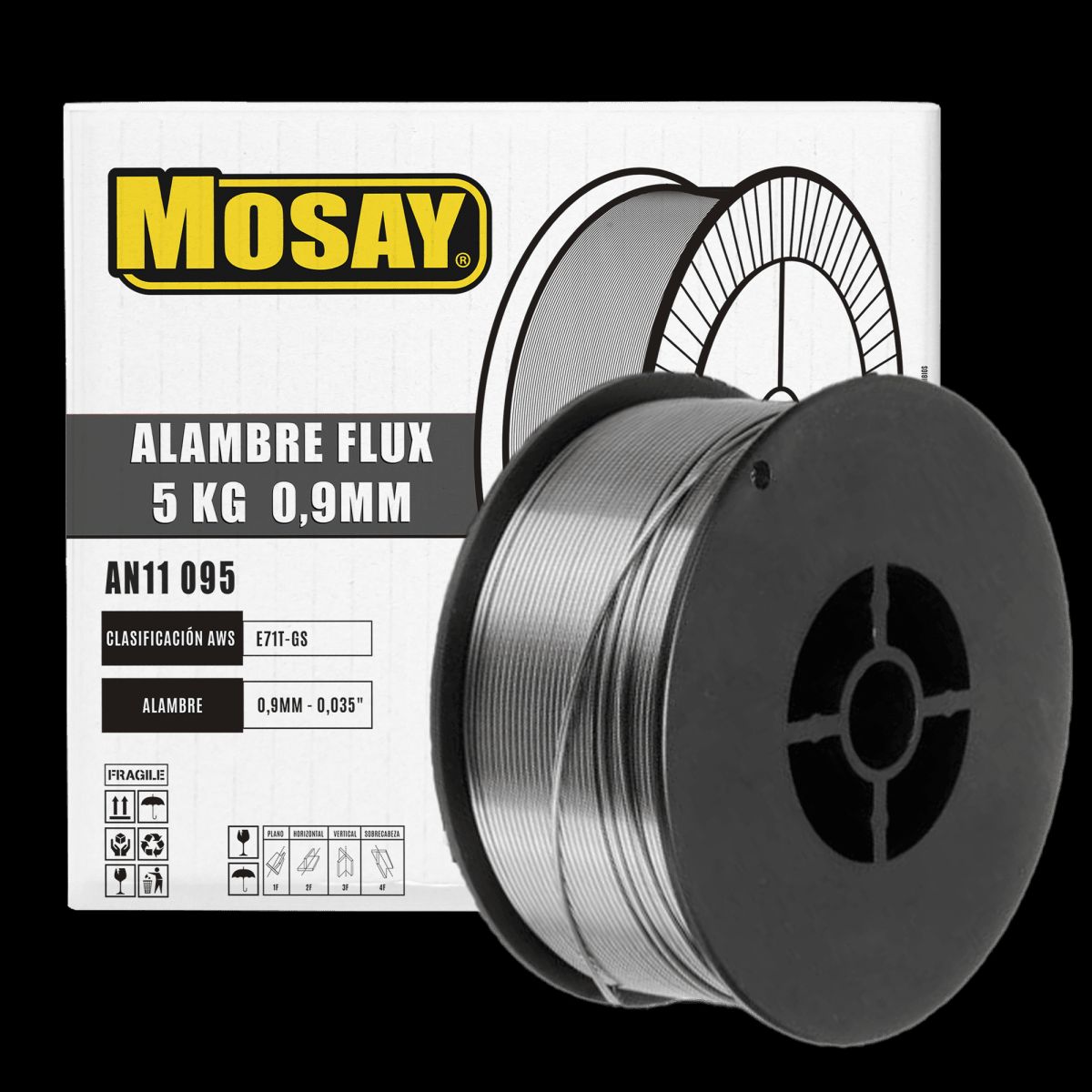 MOSAY - Soldadura Alambre MIG Flux 0-9mm 5kg MOSAY.