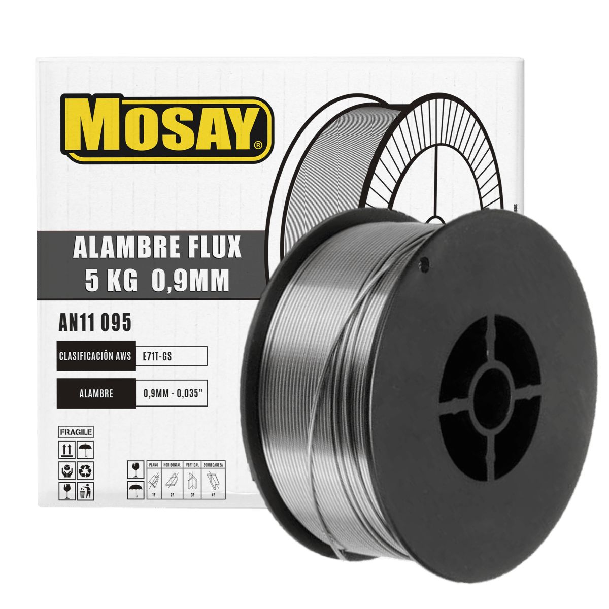 MOSAY - Soldadura Alambre MIG Flux 0-9mm 5kg MOSAY.