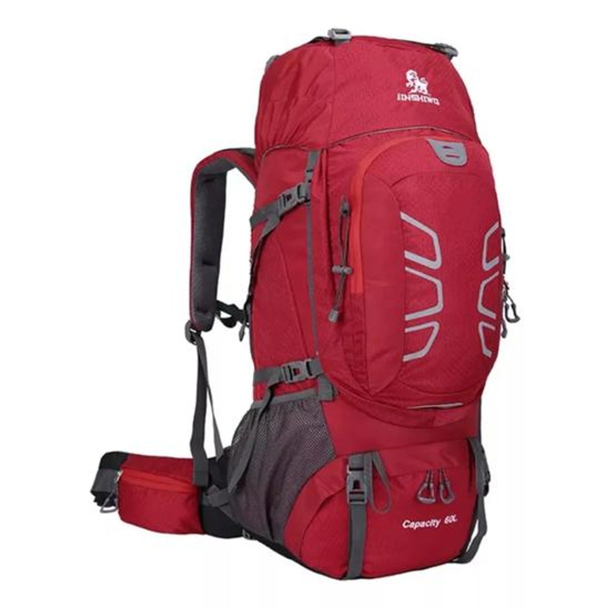GENERICO - Mochila impermeable 60L color rojo