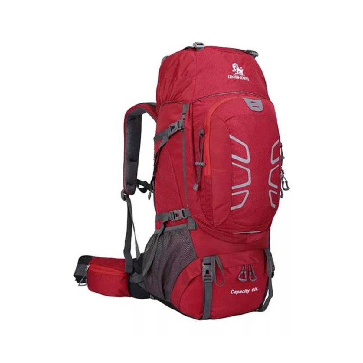 GENERICO - Mochila impermeable 60L color rojo