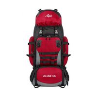 Mochila 90L camping outdoor trekking color rojo