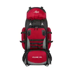 GENERICO - Mochila 90L camping outdoor trekking color rojo