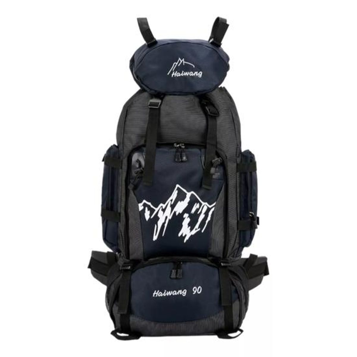 GENERICO - Mochila 90L para camping color negro