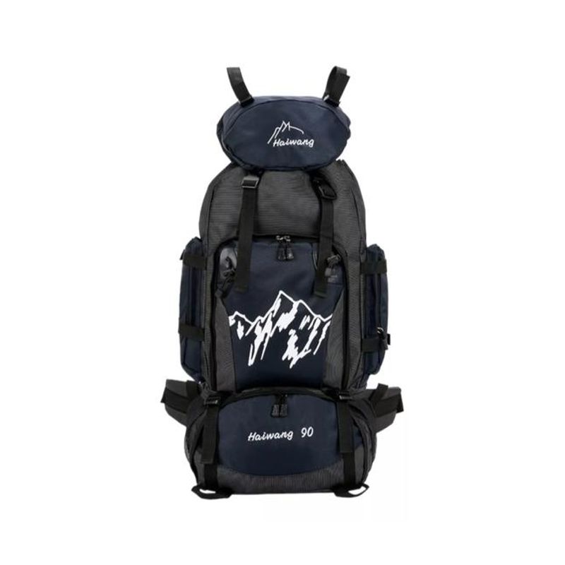 GENERICO - Mochila 90L para camping color negro