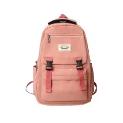 GENERICO - Mochila escolar juvenil impermeable gran capacidad 40L coral