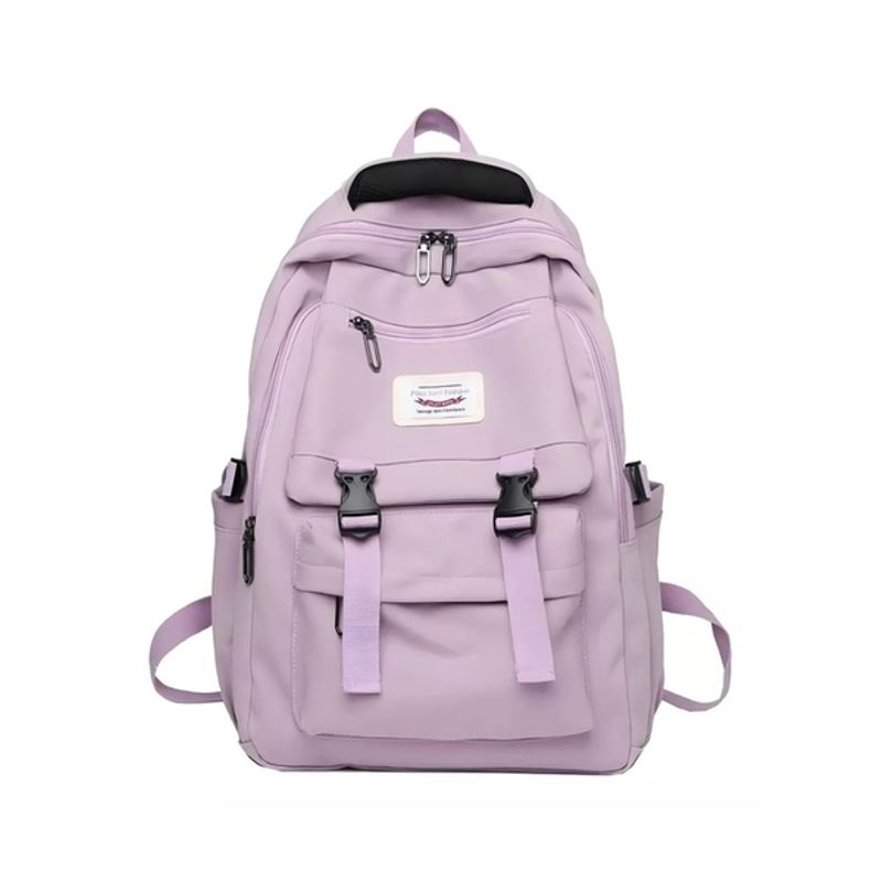 GENERICO - Mochila escolar juvenil impermeable gran capacidad 40L lila