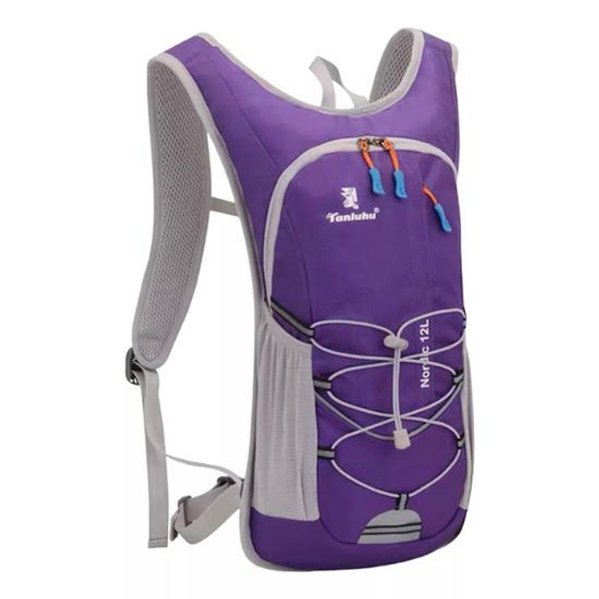 GENERICO - Mochila hidratación + bolsa de agua color violeta