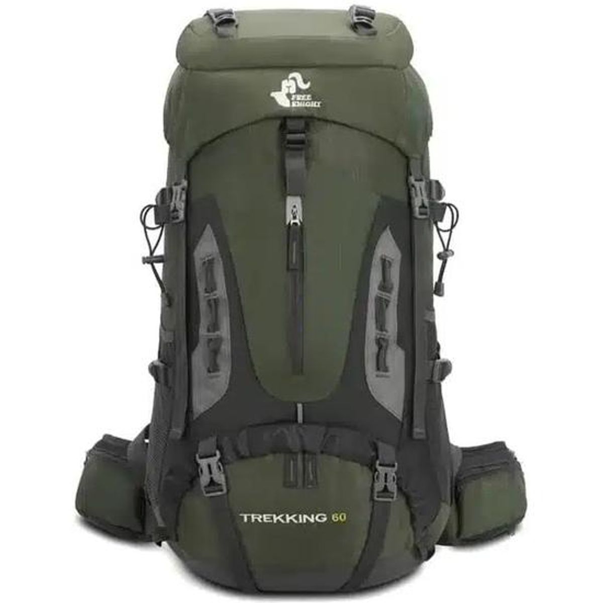 GENERICO - Mochila impermeable 60L con cubre mochila color verde