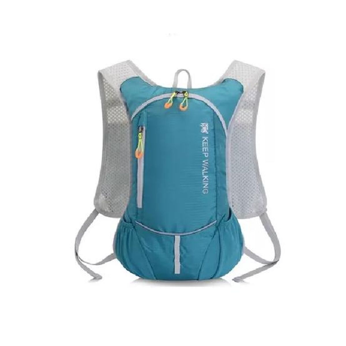 GENERICO - Mochila ultraligera outdoor trekking running + bolsa agua azul