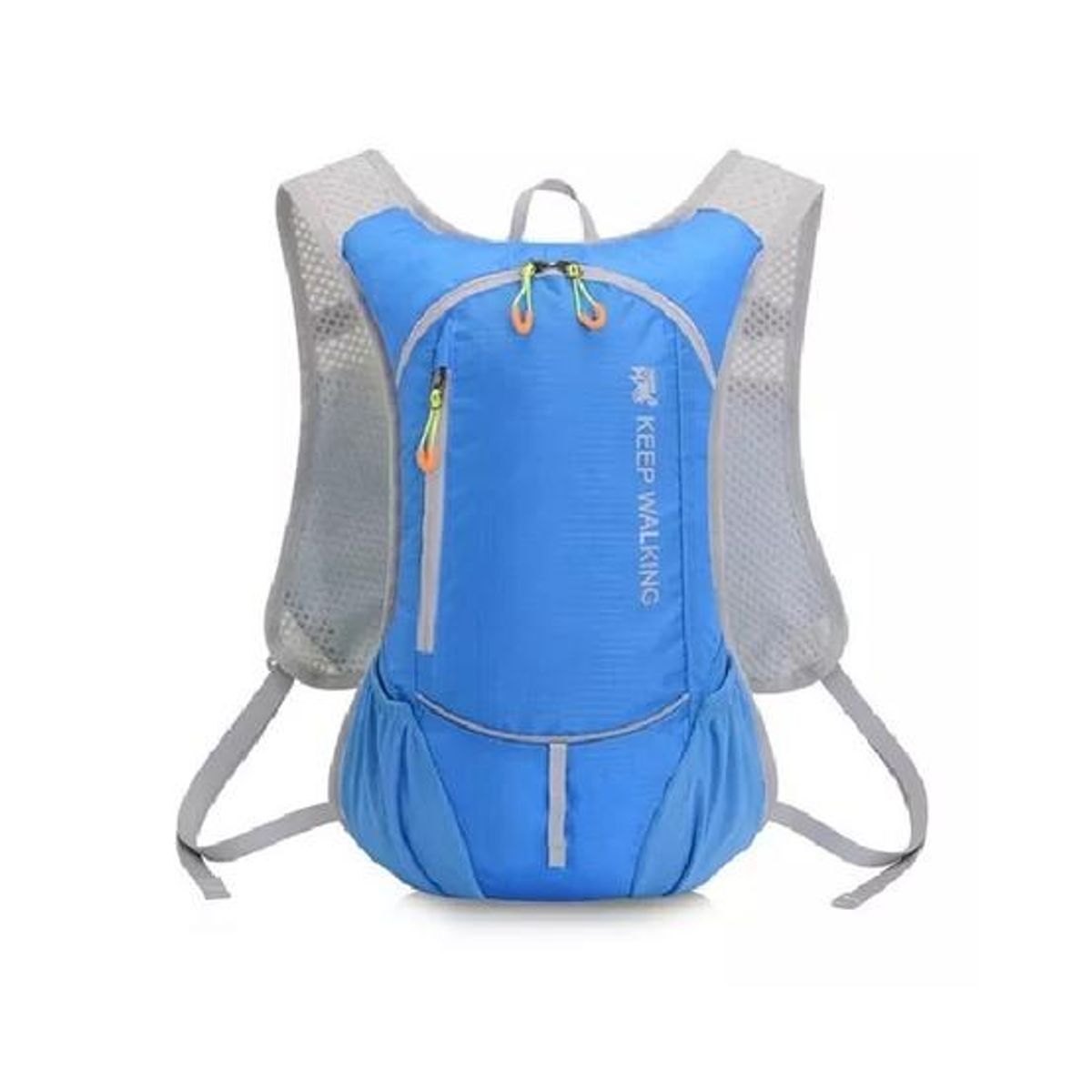 GENERICO - Mochila ultraligera outdoor trekking running + bolsa agua celeste