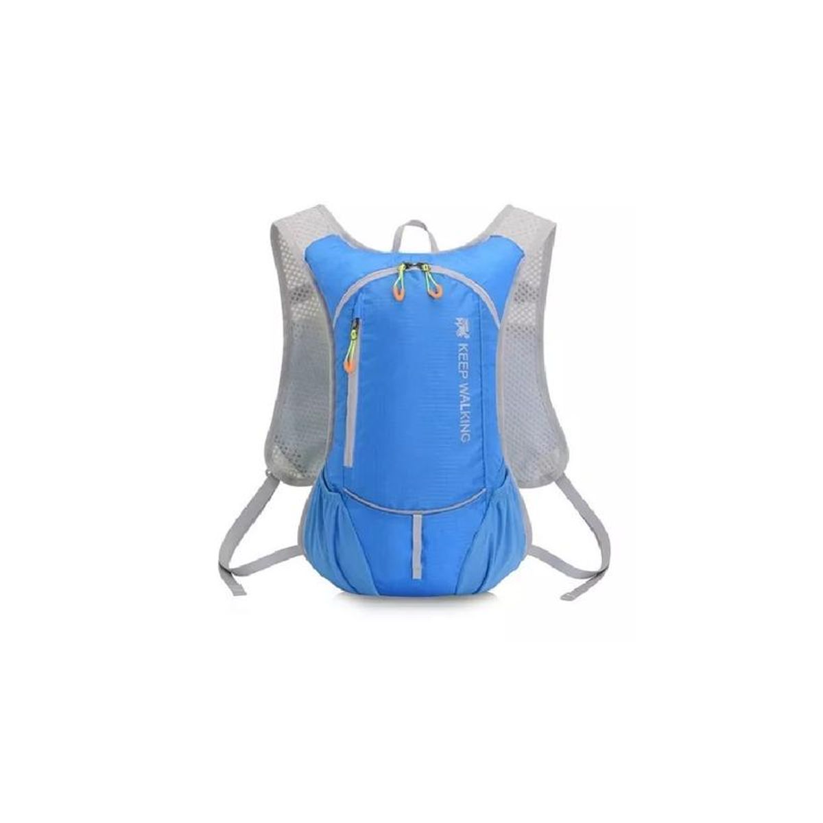 GENERICO - Mochila ultraligera outdoor trekking running + bolsa agua celeste