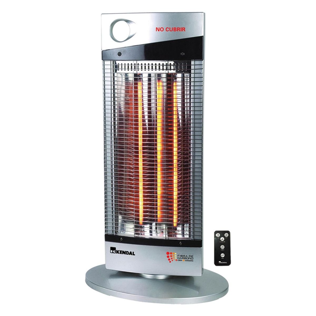 KENDAL - ESTUFA FIBRA DE CARBONO PLATEADO NSB-120K6 1000W