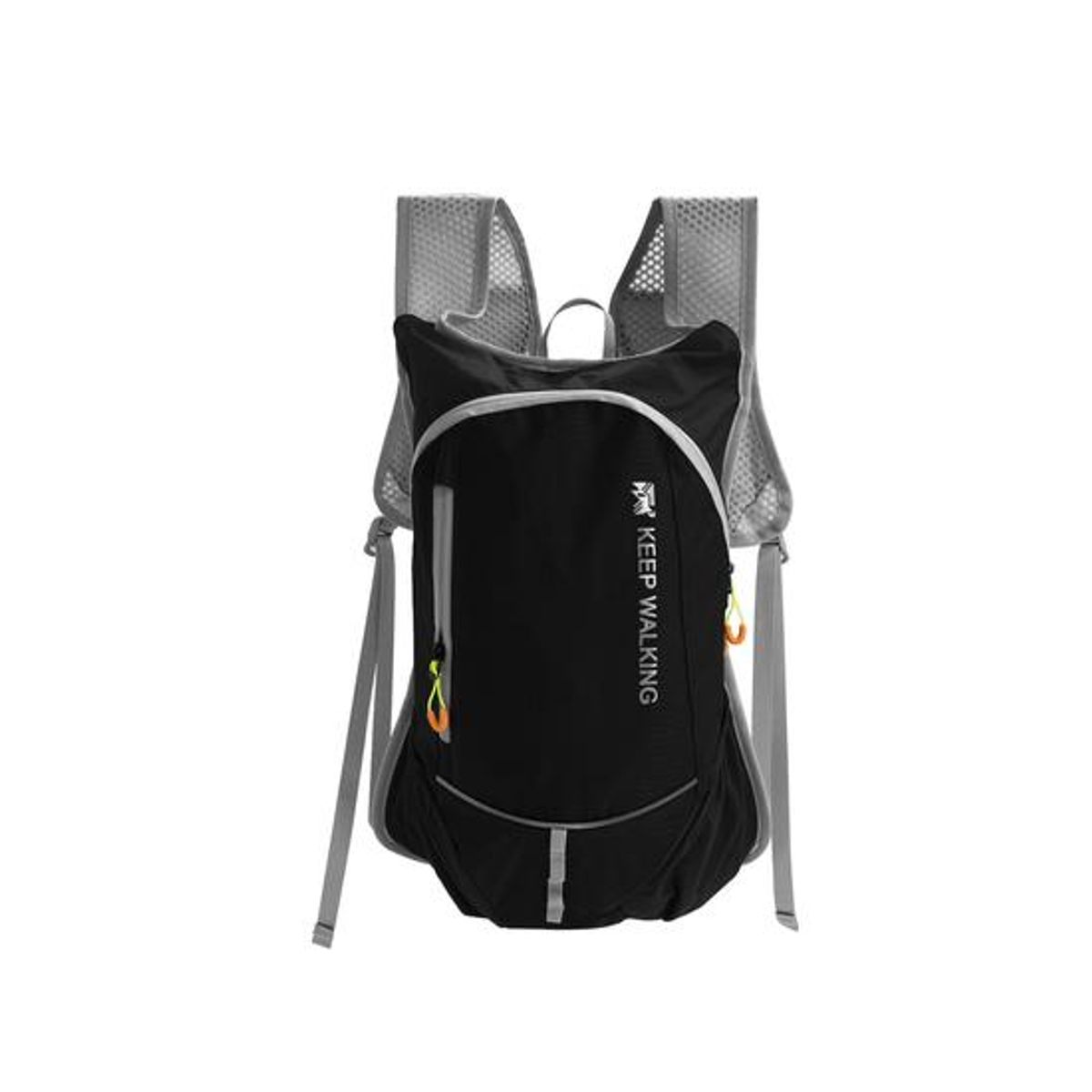 GENERICO - Mochila ultraligera outdoor trekking running + bolsa agua negro