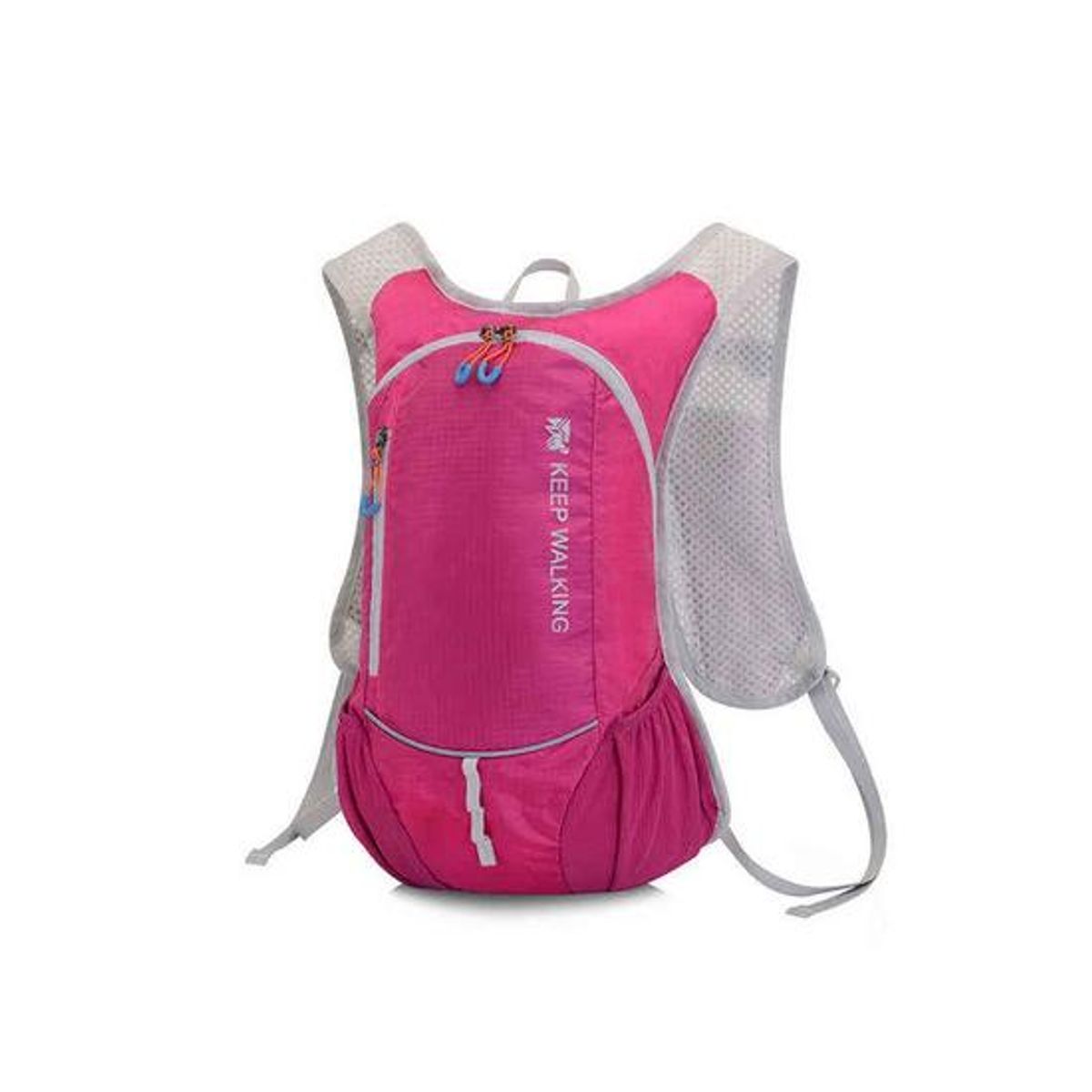 GENERICO - Mochila ultraligera outdoor trekking running + bolsa agua rosado