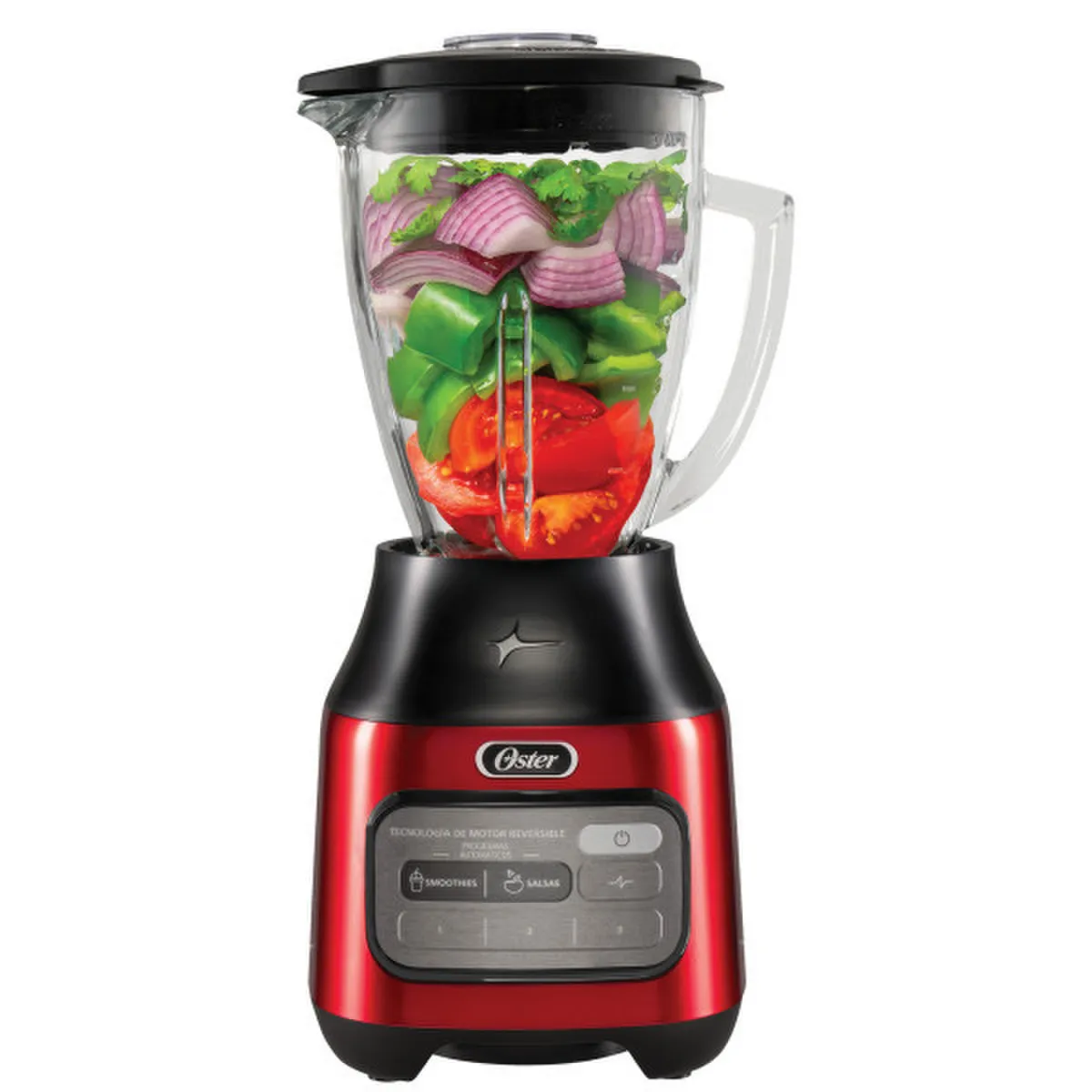 OSTER - Licuadora Oster Tecnologia Reversible 3 Vel y Pulso Roja