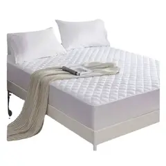 GENERICO - Cubrecolchon. 2 Plazas Acolchado + 2 Fundas Para Almohada 100% Impermeable