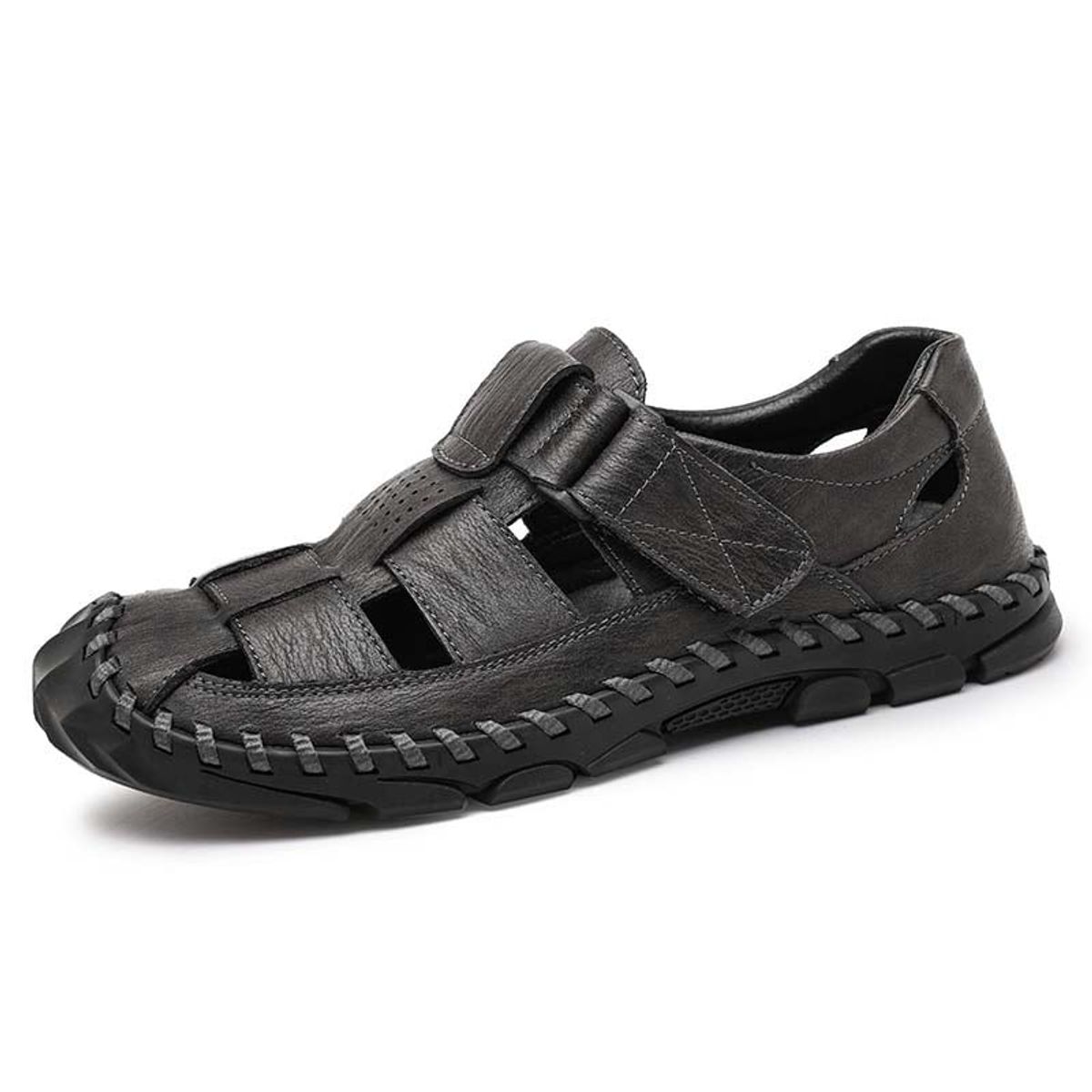 SHANDIAN - Sandalia Hombre De Primavera Verano Negro