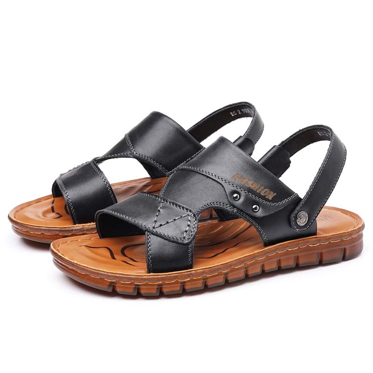 SHANDIAN - Sandalia de Trekking Para Explorar con Estilo Hombre Negro