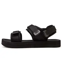 SHANDIAN - Sandalias Dedo Abierto Pantuflas Hombre Negro