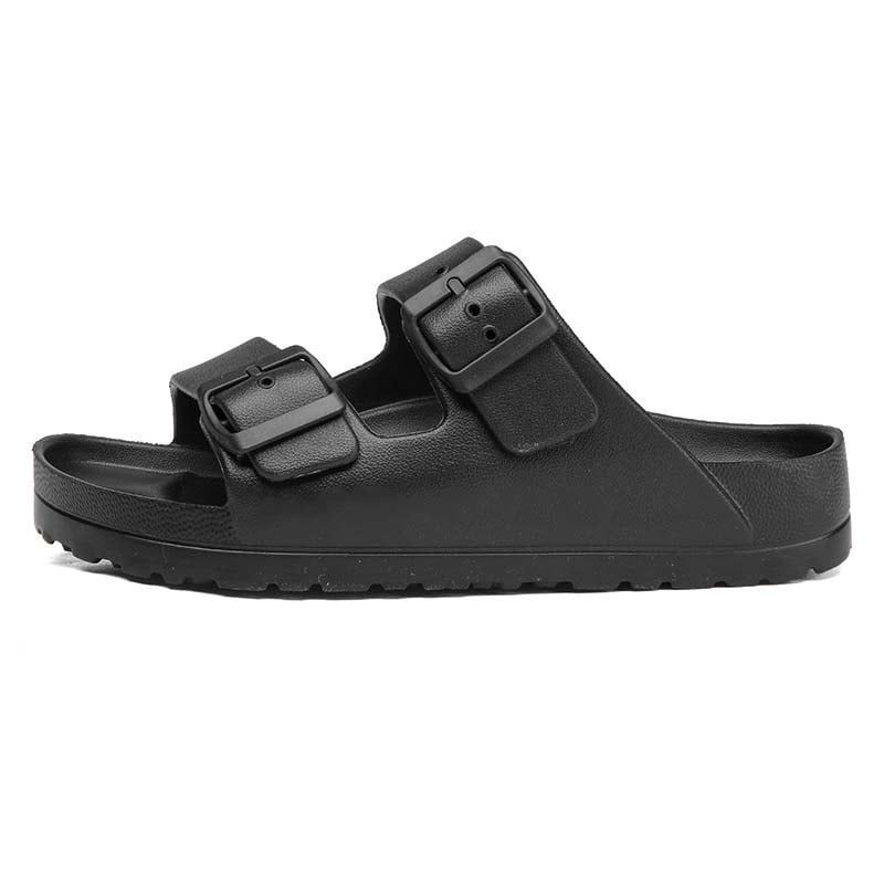 SHANDIAN - Sandalias Dedo Abierto Pantuflas Mujer Negro