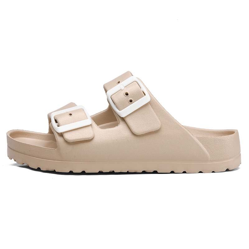 SHANDIAN - Sandalias Dedo Abierto Pantuflas Mujer Negro