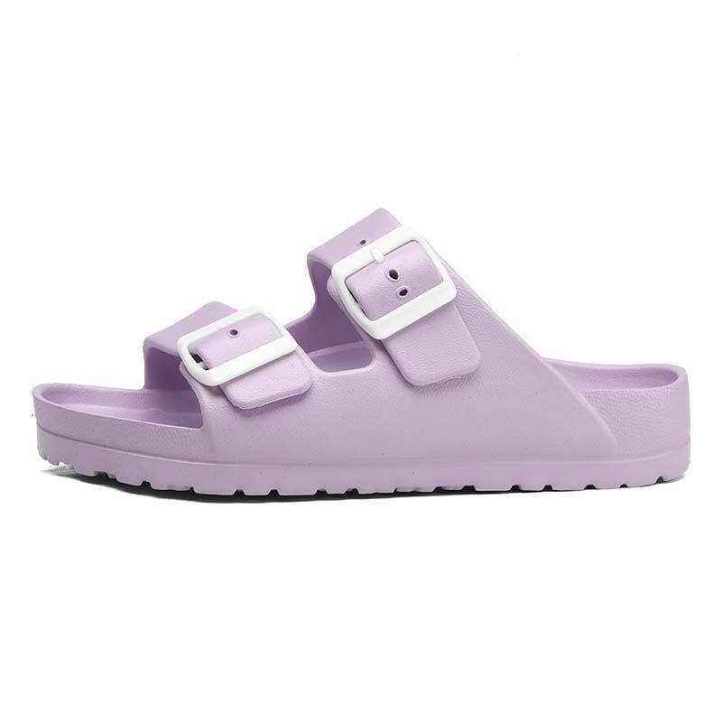 SHANDIAN - Sandalias Dedo Abierto Pantuflas Mujer Negro
