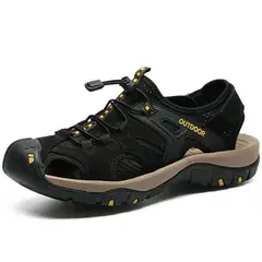 SHANDIAN - Sandalia de Trekking Para Explorar con Estilo Hombre Negro