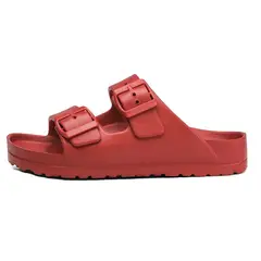 SHANDIAN - Sandalias Dedo Abierto Pantuflas Mujer Negro