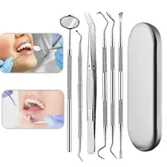 GENERICO - Set De Herramienta De Limpieza Dientes Acero Odontólogo