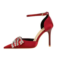 SHANDIAN - Sandalias de fiesta Mujer Rojo