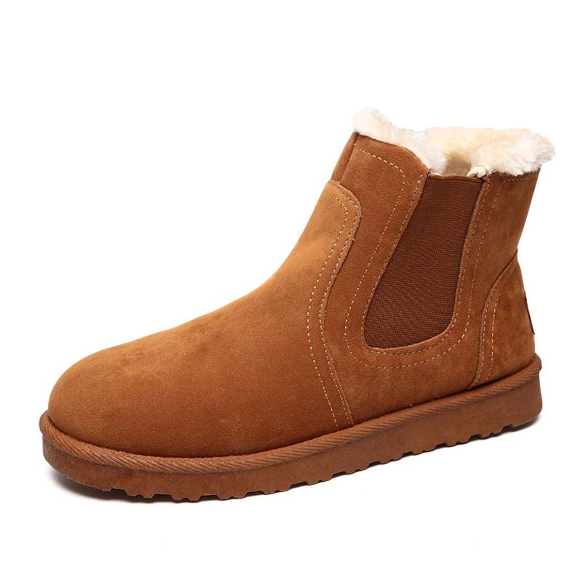 SHANDIAN - Botas mujer con chiporro Invierno Negro
