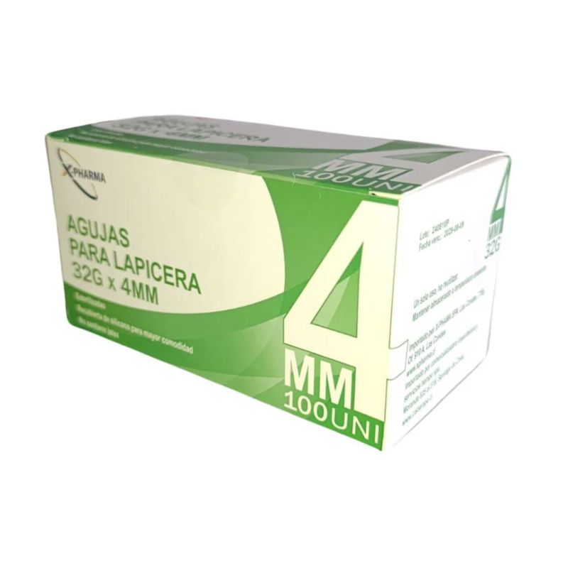 GENERICO - Aguja finas 32g X 4mm Xpharma