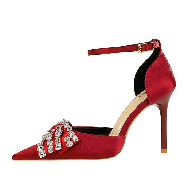 SHANDIAN - Sandalias de fiesta Mujer Rojo