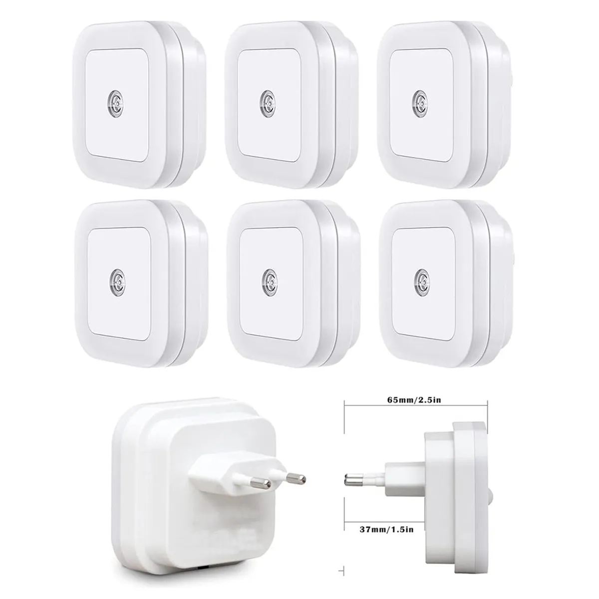 PUREPOWER - Luz De Noche Inteligente Led Con Sensor De Control, 6 Uds