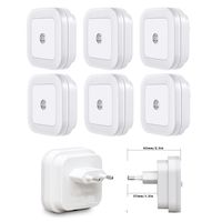 Luz De Noche Inteligente Led Con Sensor De Control, 6 Uds